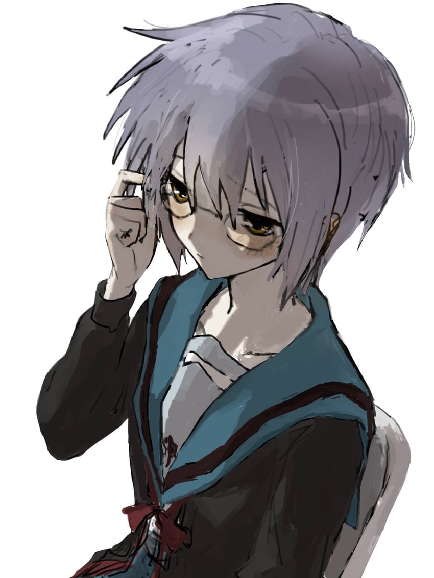 nagato yuki (suzumiya haruhi no yuuutsu and 1 more) drawn by ununui