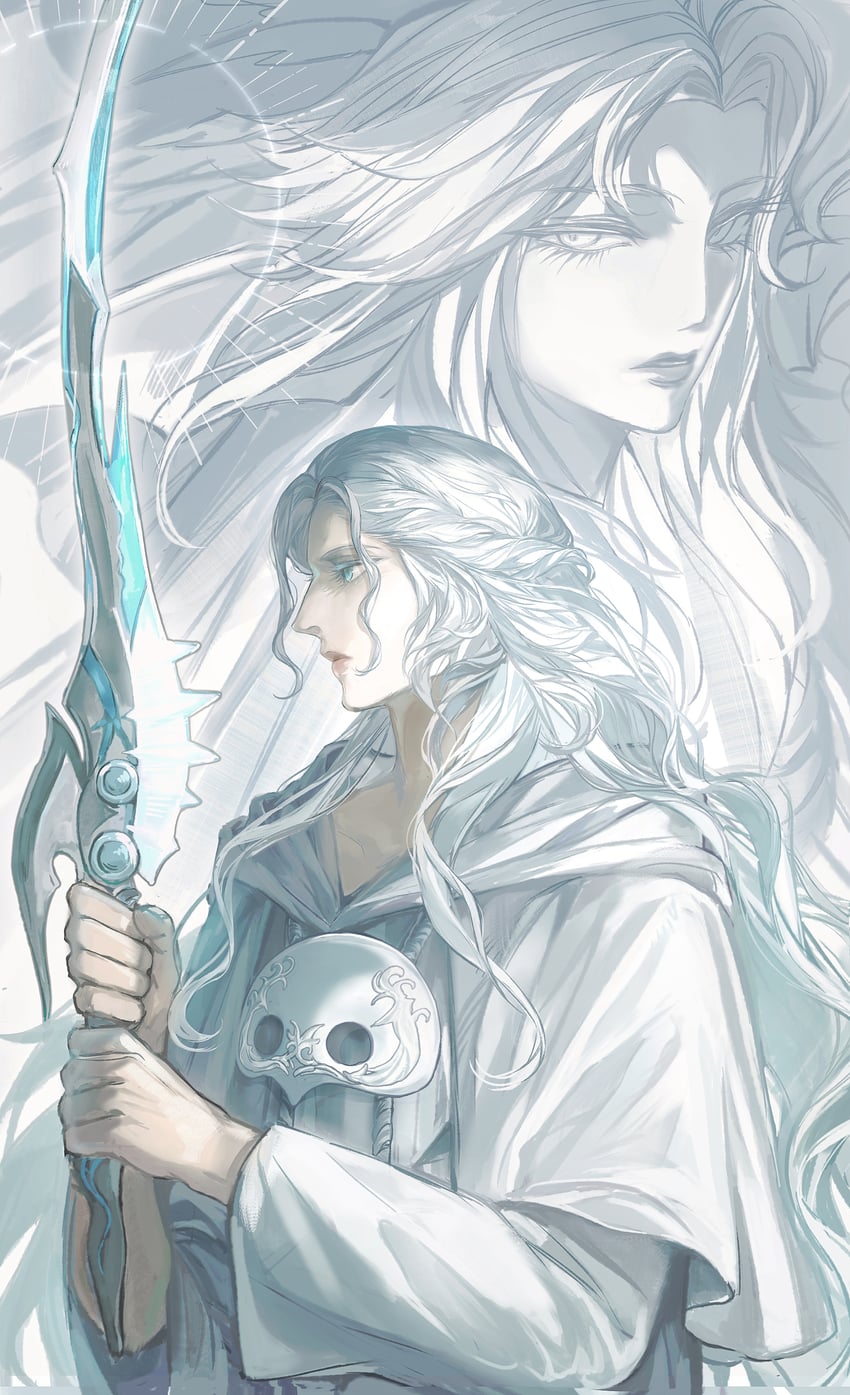 venat and hydaelyn (final fantasy and 1 more) drawn by anjiaoyu