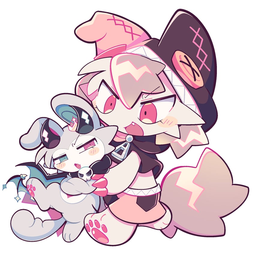 devilun and babio (makemon! and 1 more) drawn by bayachao