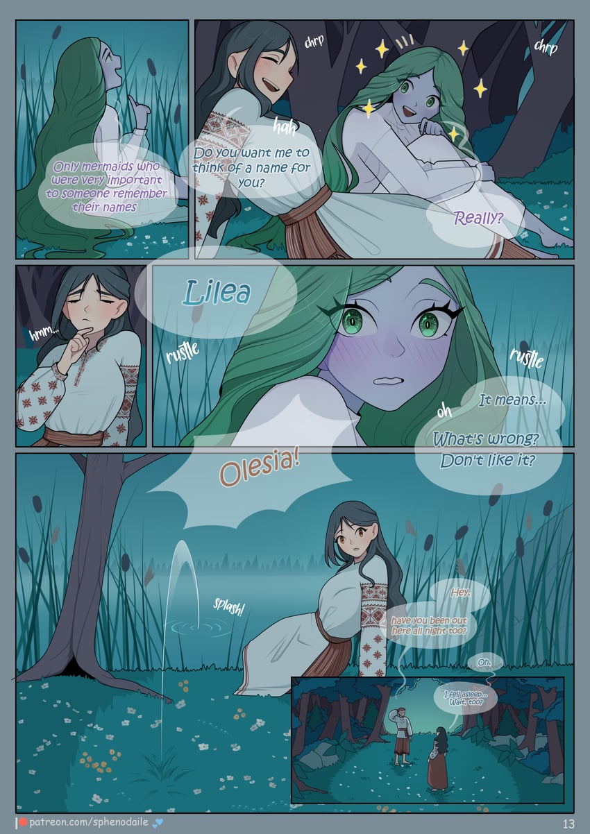 mavka, olesya, and lilea (original and 1 more) drawn by sphenodaile