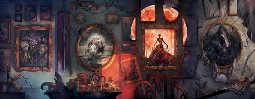 amygdala, rom the vacuous spider, the one reborn, and shadow of yharnam (bloodborne) drawn by yoshioka_(haco)