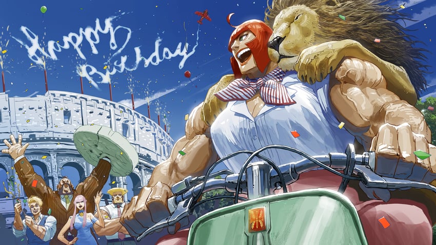 zangief, guile, luke sullivan, manon legrand, and marisa (street fighter and 1 more)