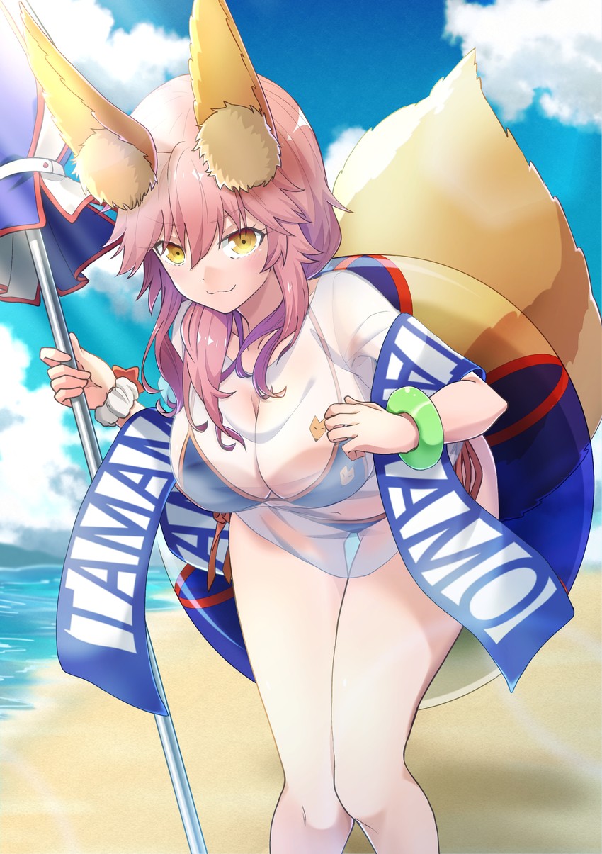 tamamo and tamamo no mae (fate and 3 more) drawn by azami_masurao