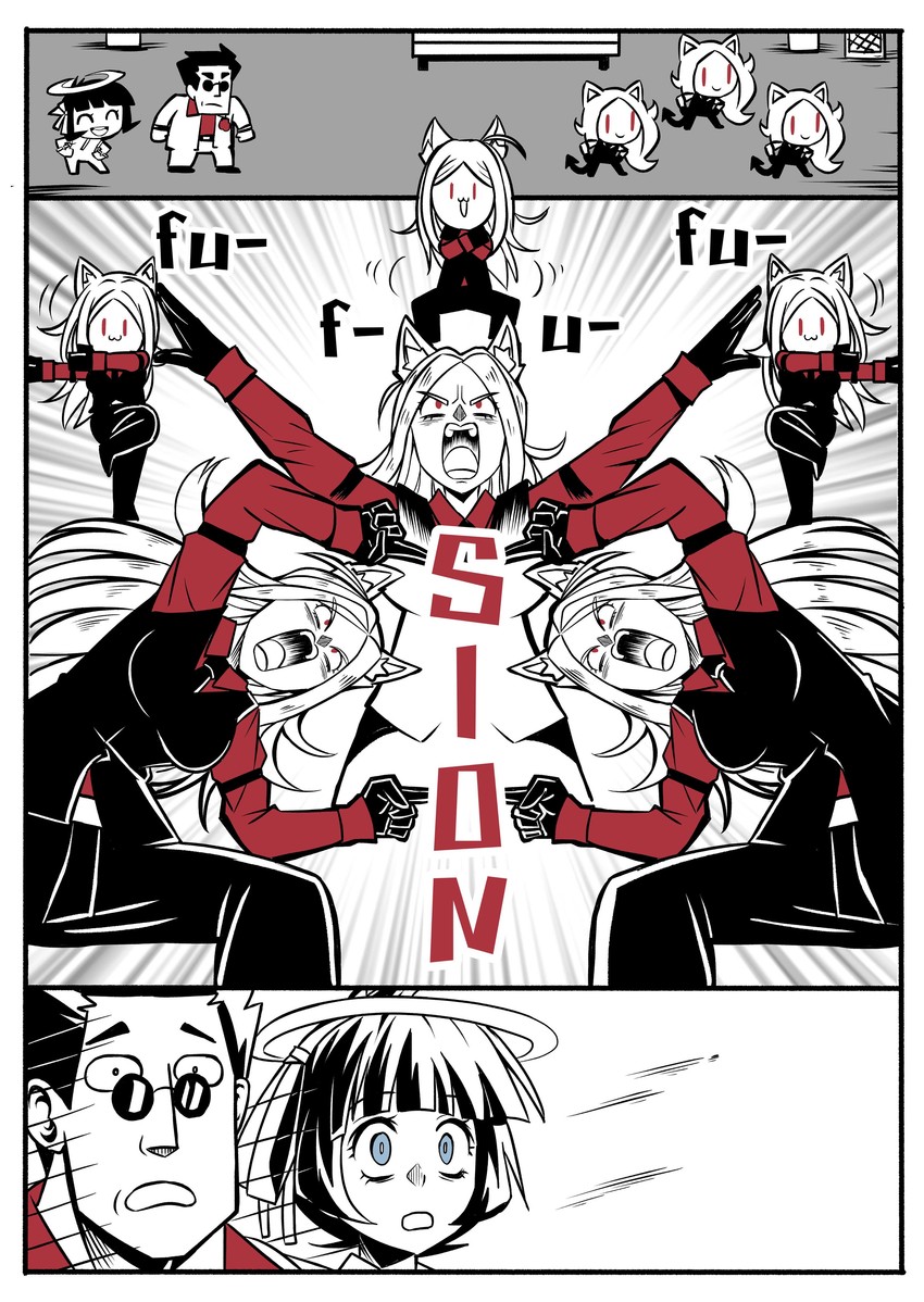 helltaker, cerberus, and azazel (dragon ball and 1 more) drawn by demongem