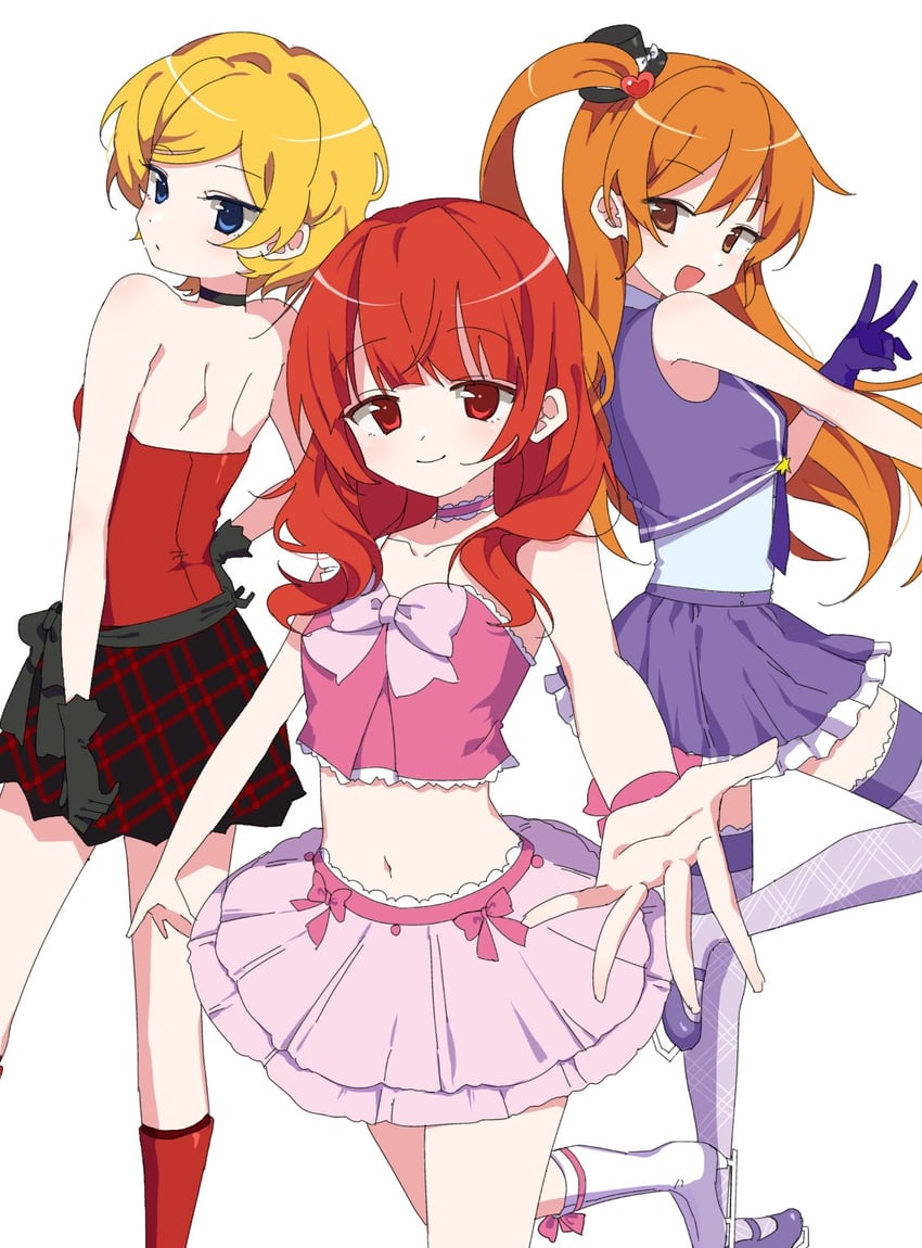 harune aira, amamiya rizumu, and takamine mion (pretty series and 2 more) drawn by yunomikuchi