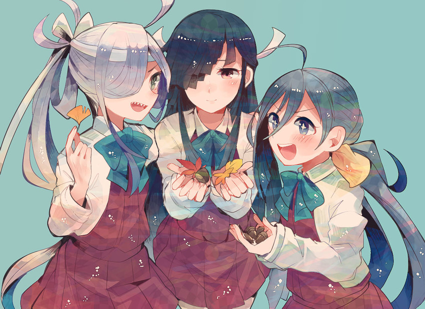 kiyoshimo, asashimo, and hayashimo (kantai collection) drawn by itomugi-kun