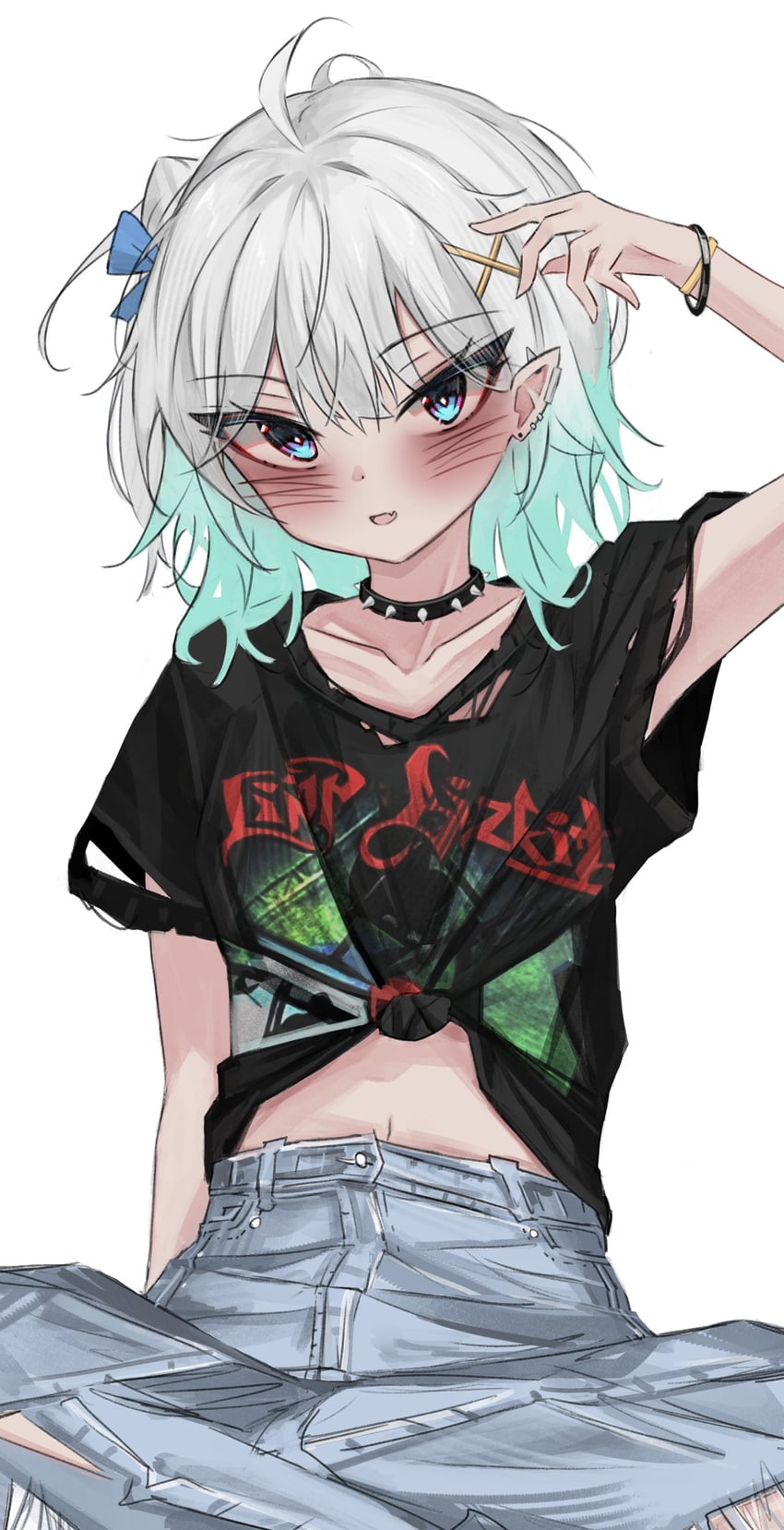 mint fantome (indie virtual youtuber and 1 more) drawn by akarinnndesu