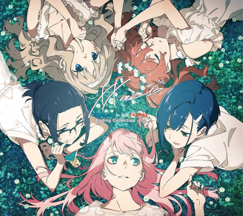 zero two, ichigo, kokoro, miku, and ikuno (darling in the franxx) drawn by yoneyama_mai
