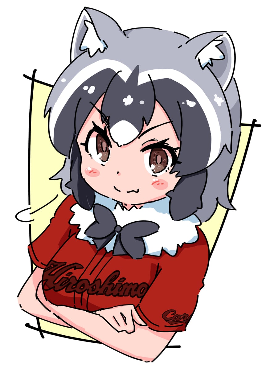 common raccoon (kemono friends and 1 more) drawn by takamaru_(minamimachi_seisakusho)