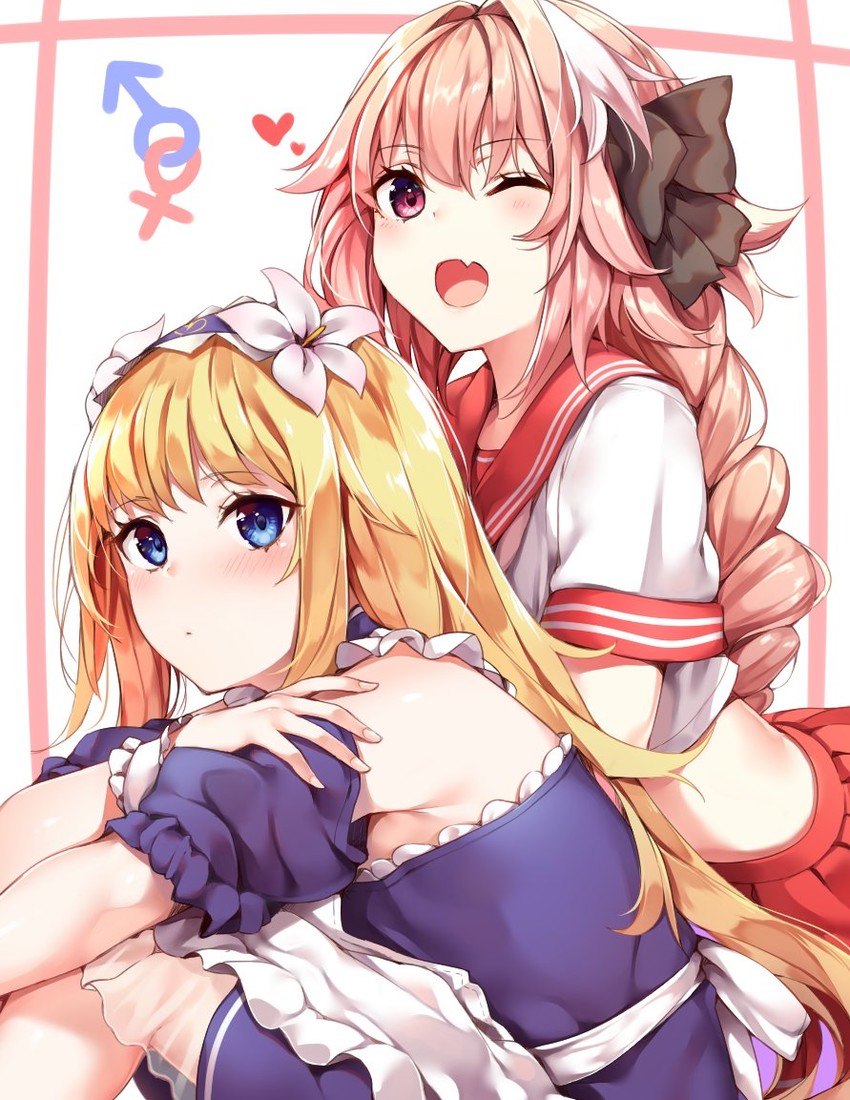 astolfo and chevalier d'eon (fate and 2 more) drawn by kaerunoko