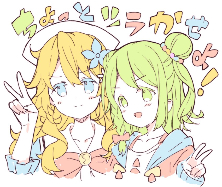 morinaka kazaki and otogibara era (nijisanji) drawn by meito_(maze)