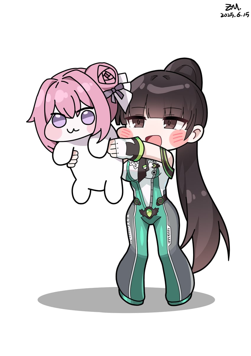 eve and doro (goddess of victory: nikke and 1 more) drawn by jfzm001