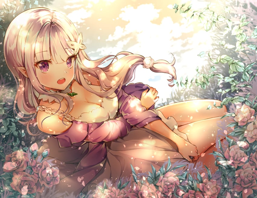 emilia (re:zero kara hajimeru isekai seikatsu) drawn by melings_(aot2846)
