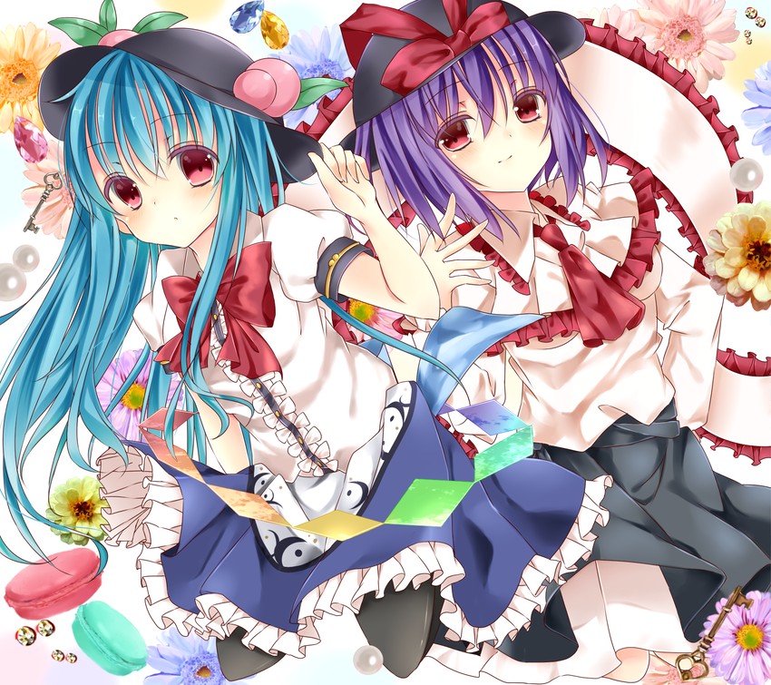 hinanawi tenshi and nagae iku (touhou) drawn by saijou_haruki