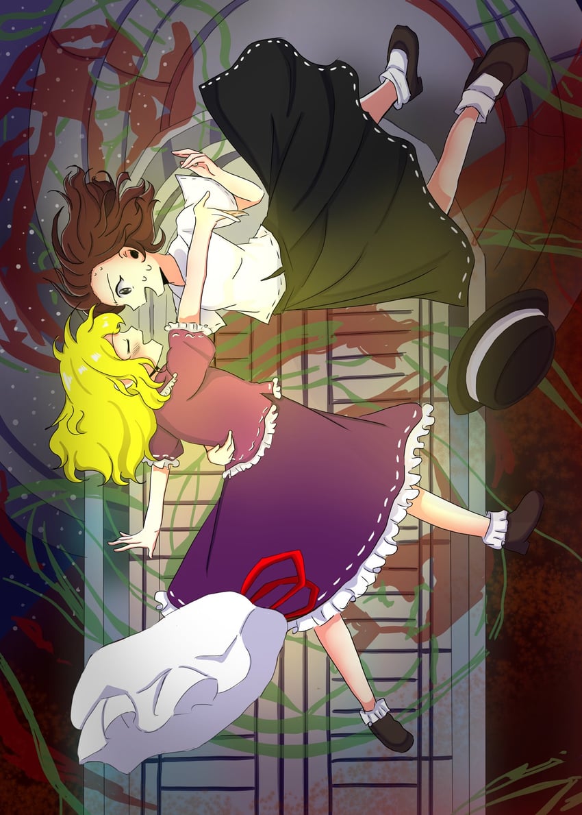 usami renko and maribel hearn (touhou and 1 more) drawn by kuronon