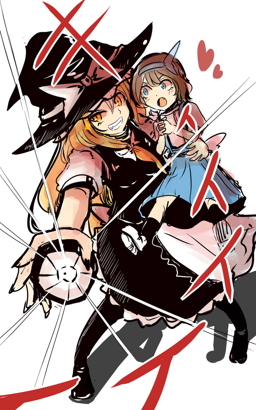 kirisame marisa and alice margatroid (touhou) drawn by necro_(nekurodayo)