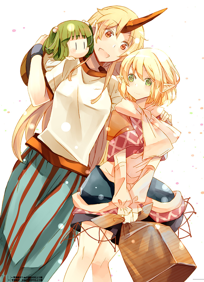 mizuhashi parsee, hoshiguma yuugi, and kisume (touhou) drawn by atoki