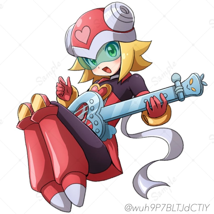 sonia strumm and harp note (mega man and 1 more) drawn by wuh9p7bltjdctiy