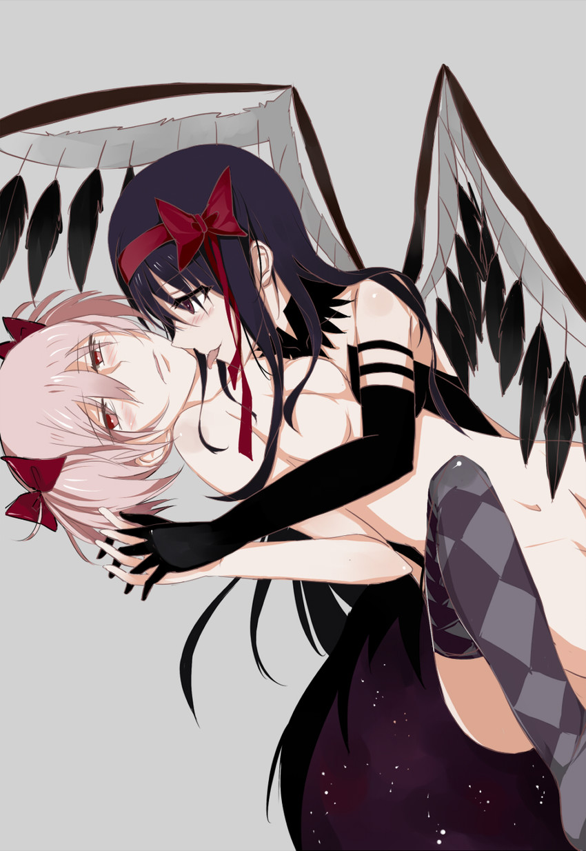 akemi homura, kaname madoka, and akuma homura (mahou shoujo madoka magica and 1 more) drawn by thorn_(ashthorn)
