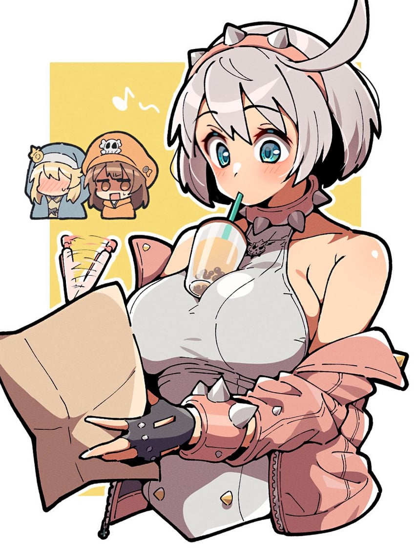 bridget, elphelt valentine, and may (guilty gear and 1 more) drawn by itsuka_neru
