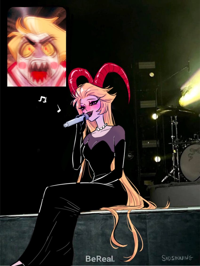 lucifer morningstar and lilith (hazbin hotel) drawn by sidnerdart