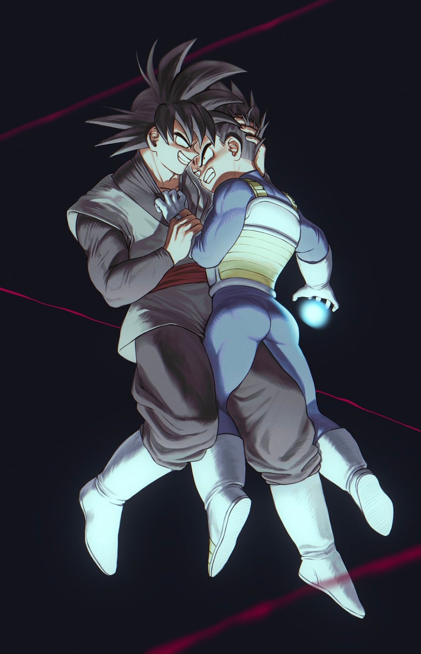 vegeta and goku black (dragon ball and 1 more) drawn by chimachimadb