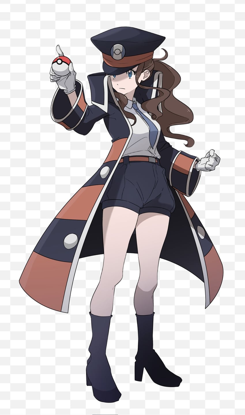 hilda and ingo (pokemon and 1 more) drawn by moriyuisu