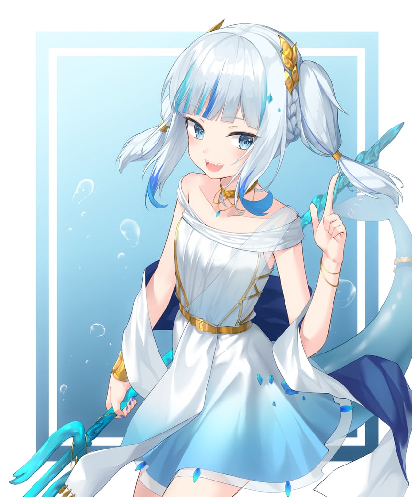 gawr gura (hololive and 1 more) drawn by moon_(restire)