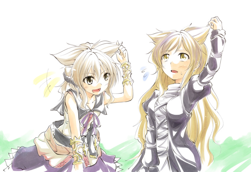 hijiri byakuren and toyosatomimi no miko (touhou) drawn by kakao_(noise-111)