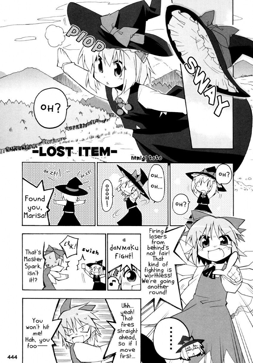 kirisame marisa, cirno, and rumia (touhou) drawn by toto_nemigi