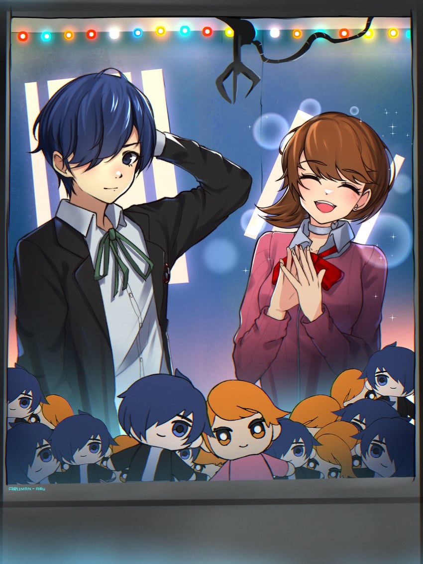 yuuki makoto and takeba yukari (persona and 1 more) drawn by aruman.aru