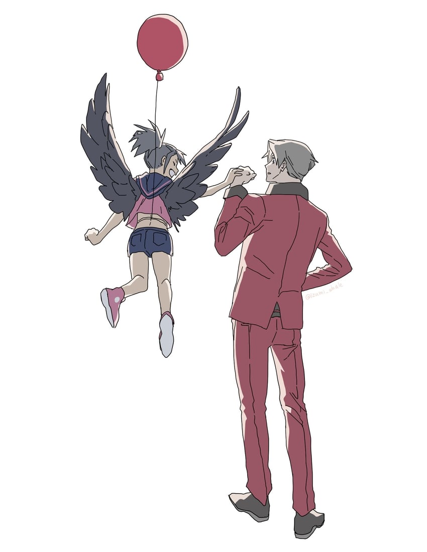 miles edgeworth and kay faraday (ace attorney and 2 more) drawn by izumi_whale