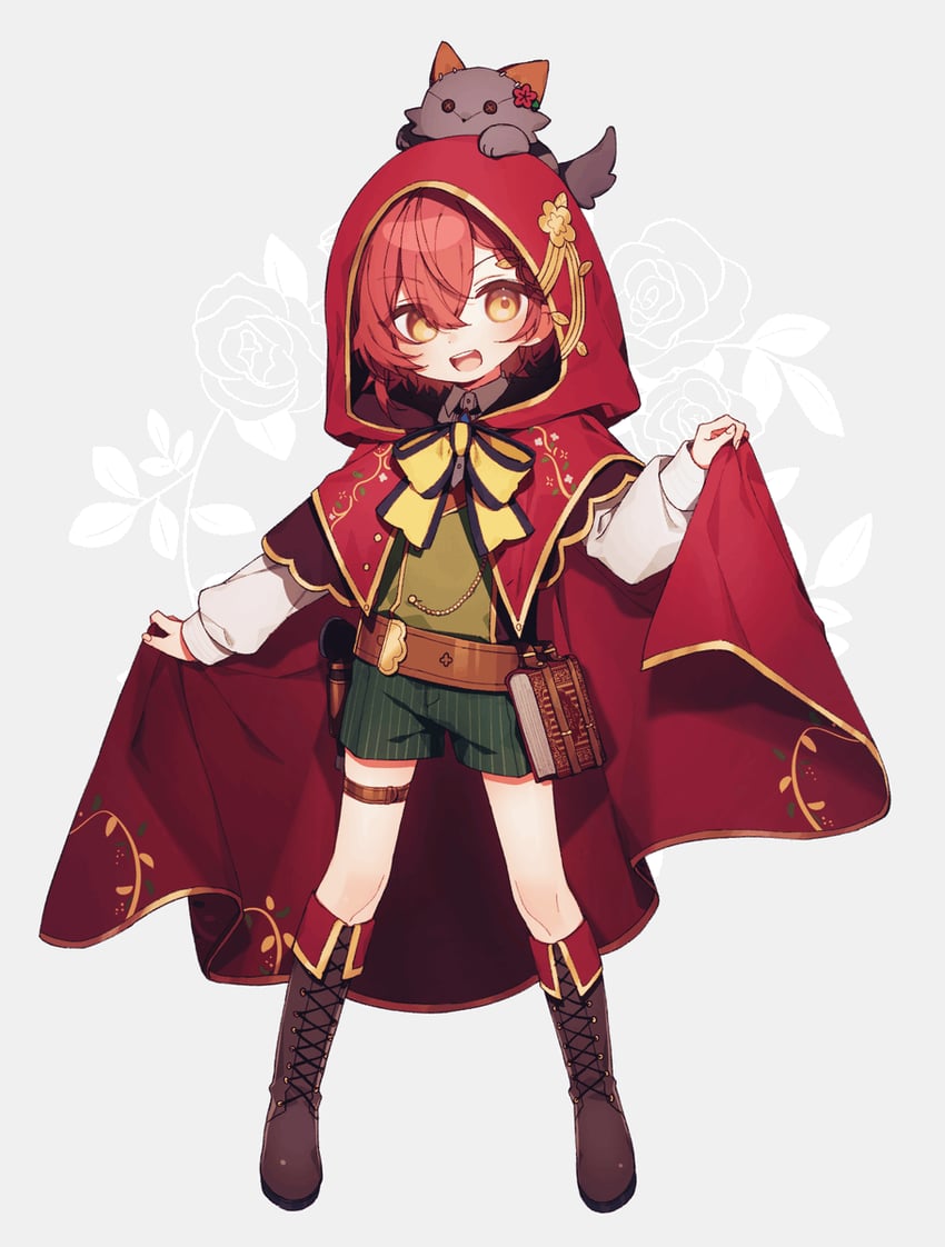 little red riding hood and hanasaki miyabi (holostars and 1 more) drawn by coojisan