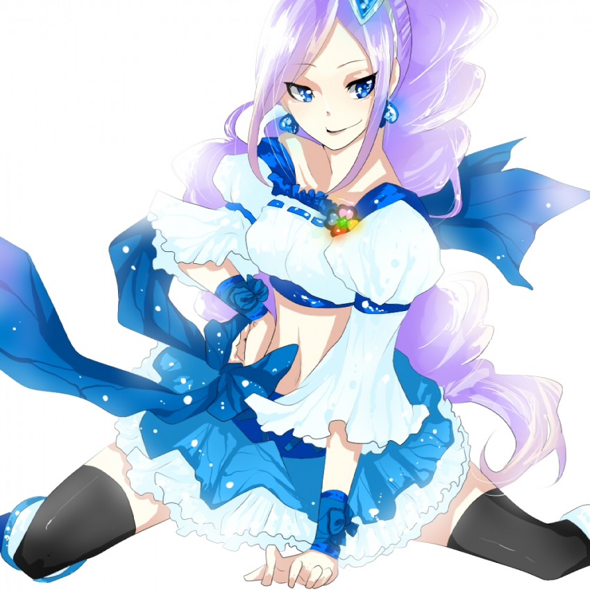 aono miki and cure berry (precure and 1 more) drawn by morita_baltan