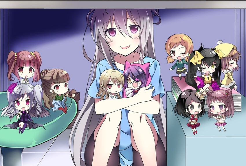 kanzaki ranko, morikubo nono, hoshi syoko, kamiya nao, matoba risa, and 6 more (idolmaster and 1 more) drawn by miyata_rasuichi