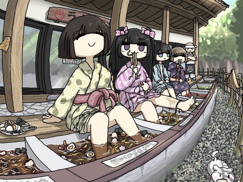 funo-chan, yato-chan, sayu-chan, and shimau-chan (original) drawn by fuchina_(fucinami)