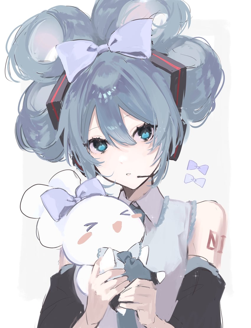 hatsune miku, cinnamoroll, and cinnamiku (vocaloid and 2 more) drawn by senri_(rnd_024)