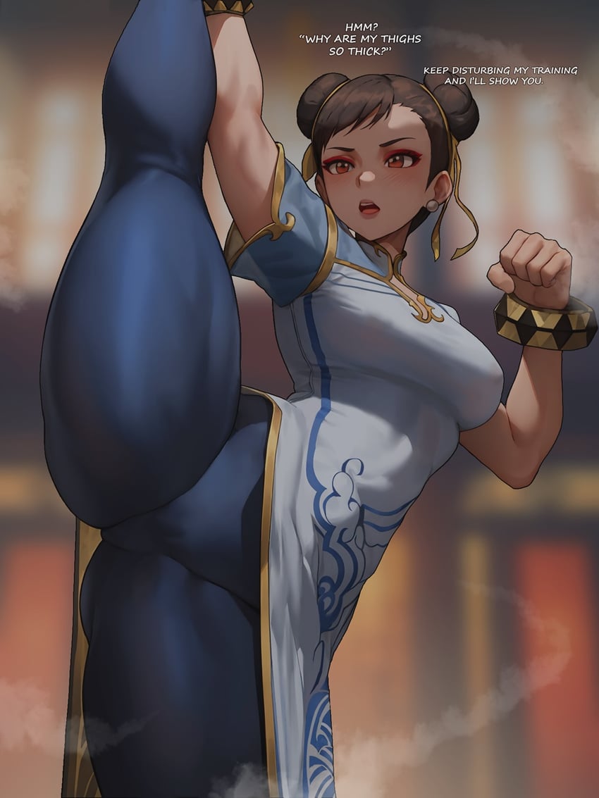 chun-li (street fighter and 1 more) drawn by shexyo