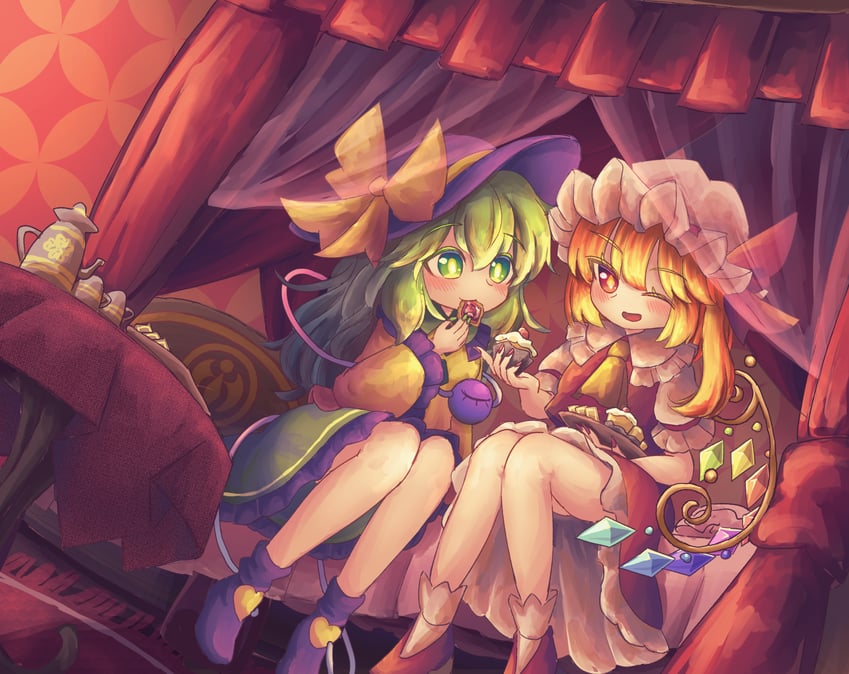 flandre scarlet and komeiji koishi (touhou) drawn by a_fragment_of_water