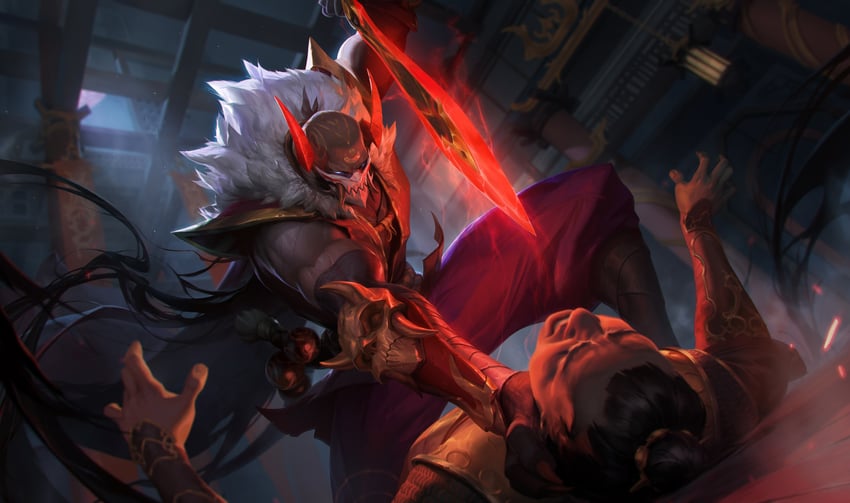 pyke and blood moon pyke (league of legends) drawn by viktortitov