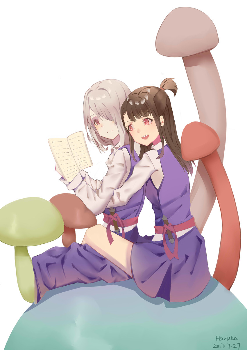 kagari atsuko and sucy manbavaran (little witch academia) drawn by haruka_(karukaaa)