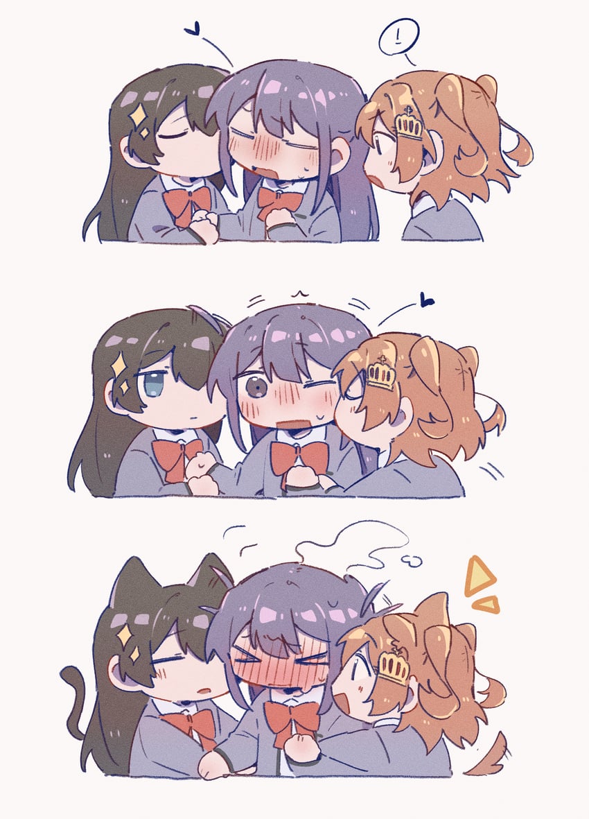 aijou karen, tsuyuzaki mahiru, and kagura hikari (shoujo kageki revue starlight) drawn by rei931218