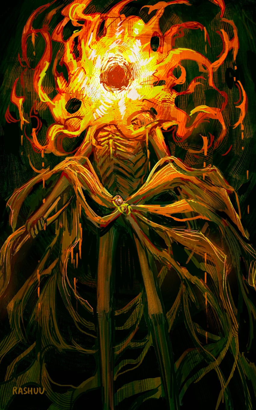 midra lord of frenzied flame (elden ring and 1 more) drawn by rashuu