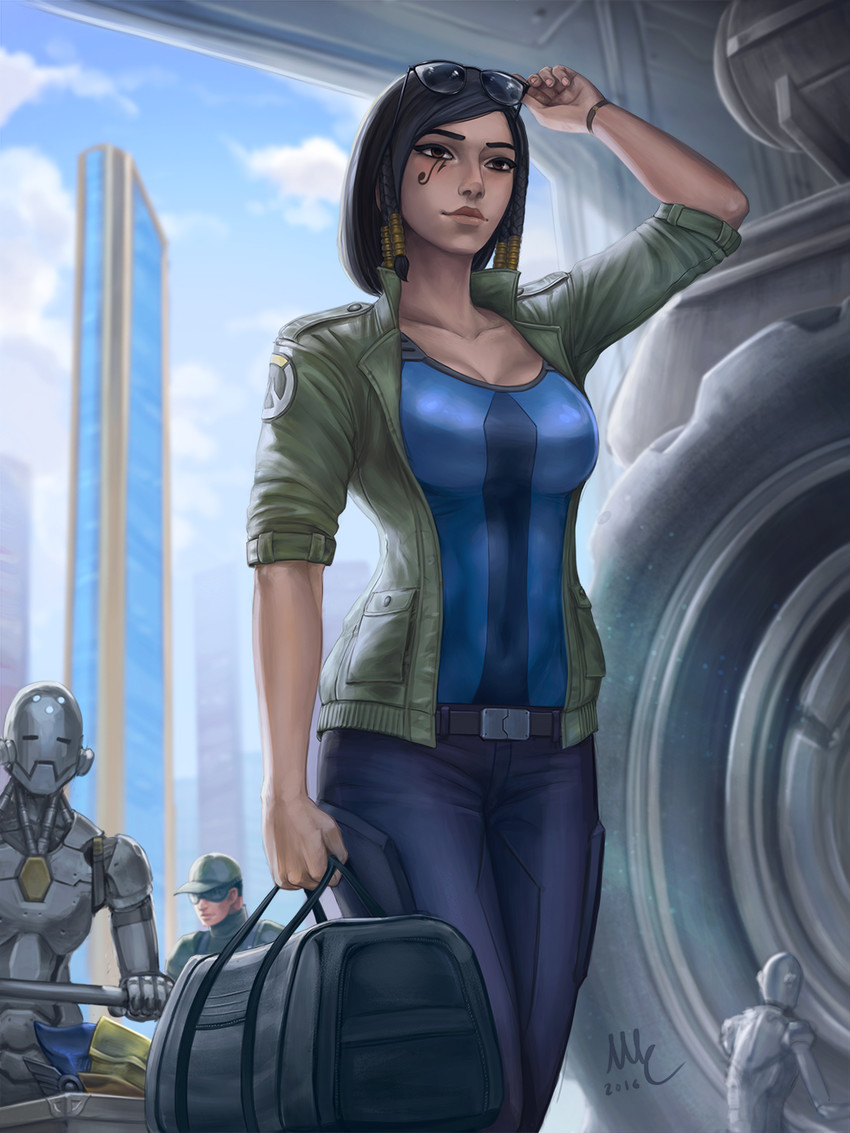 pharah (overwatch and 1 more) drawn by sciamano240