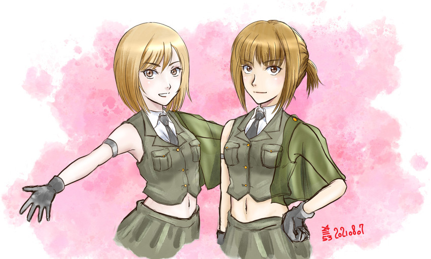 archer crew (girls und panzer and 1 more) drawn by nishi_itsumi