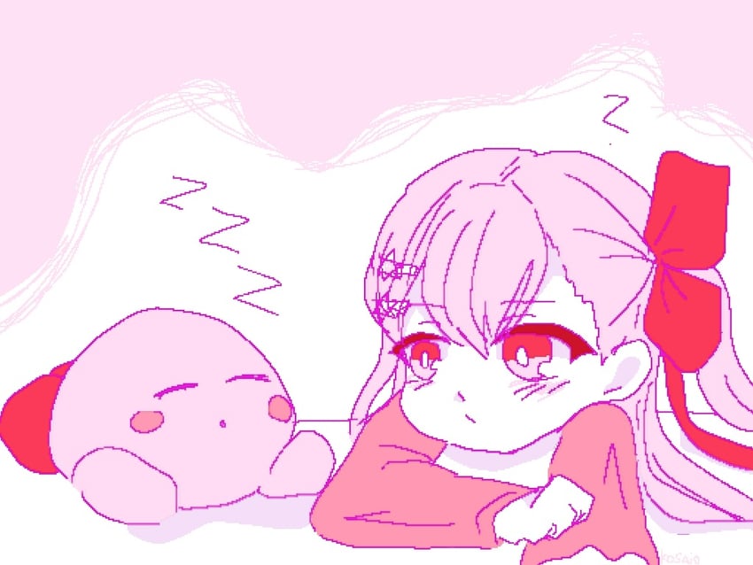kirby and negev (girls' frontline and 1 more) drawn by aiokosaio