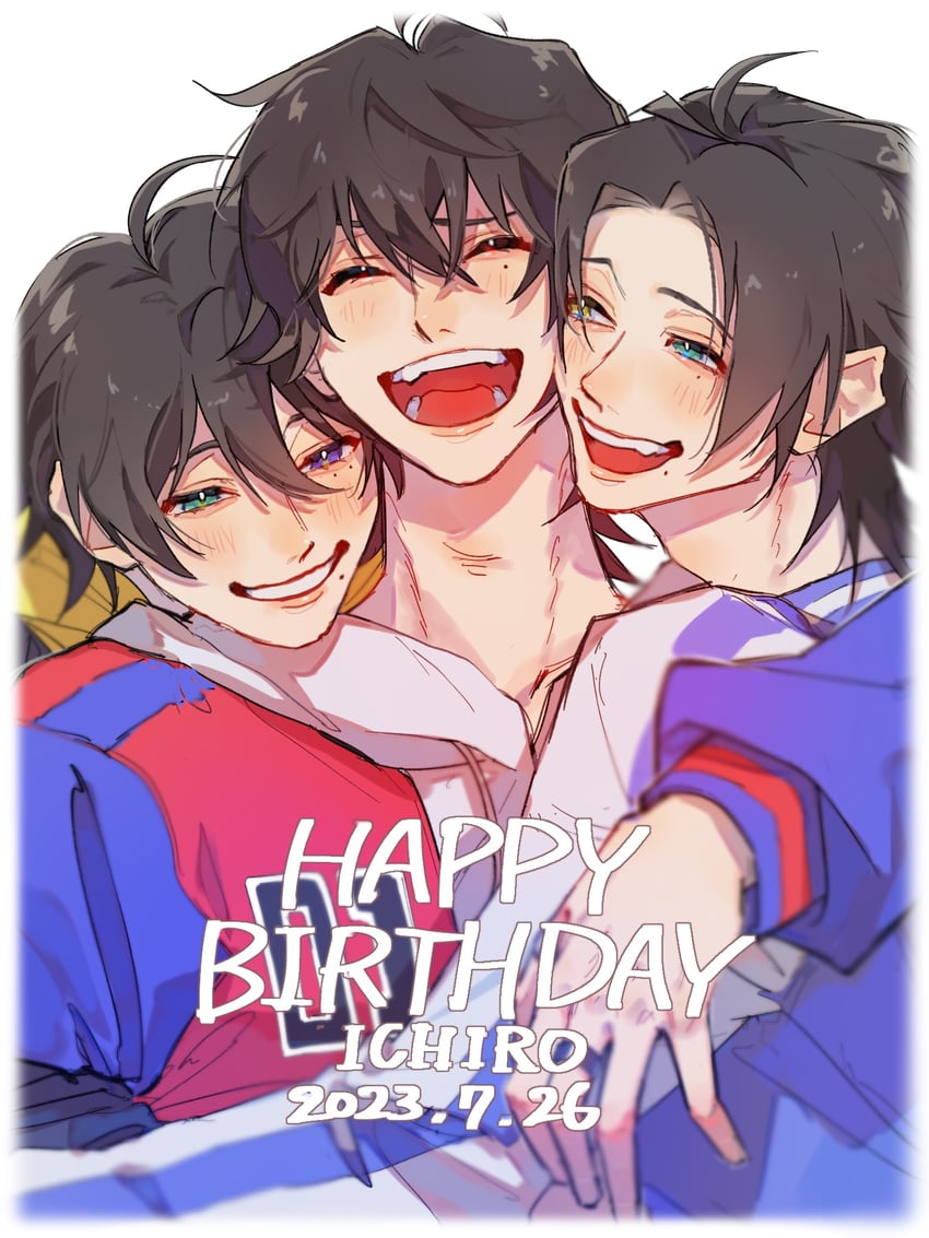 yamada ichiro, yamada saburo, and yamada jiro (hypnosis mic) drawn by hyp3_in