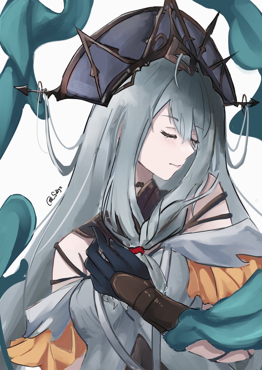 skadi and skadi the corrupting heart (arknights) drawn by saltyz