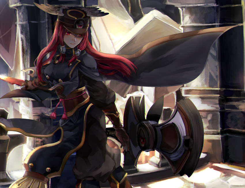 tsubaki yayoi (blazblue) drawn by akilico