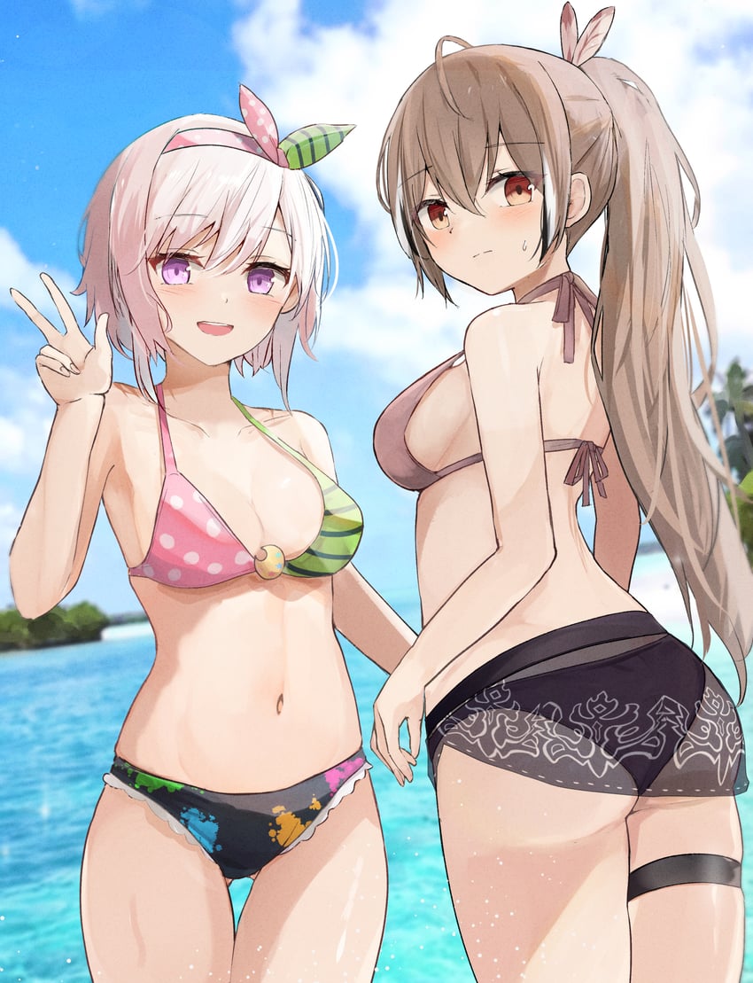 nanashi mumei and airani iofifteen (hololive and 2 more) drawn by shuuzo3